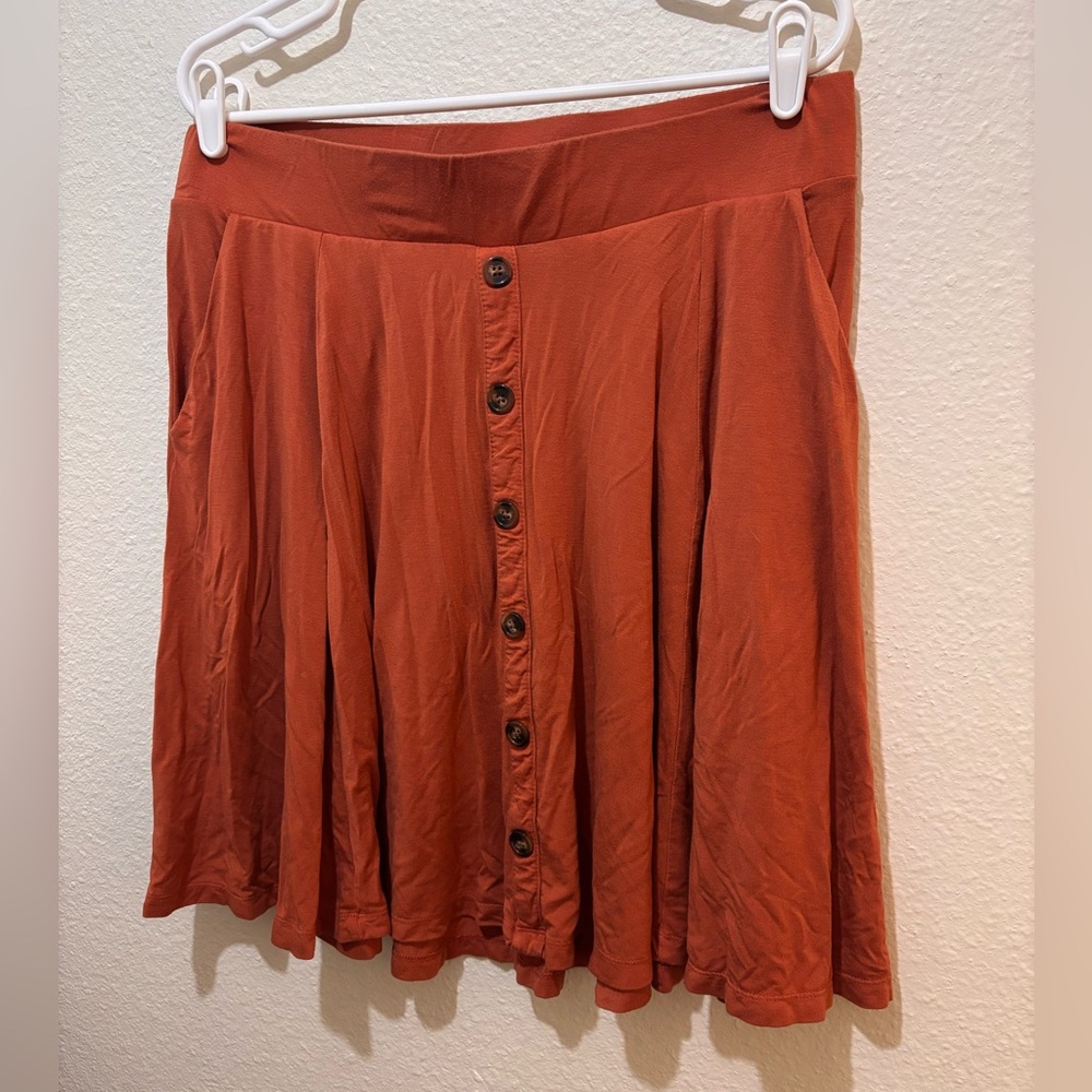 Torrid Rust Button-Front design Skirt